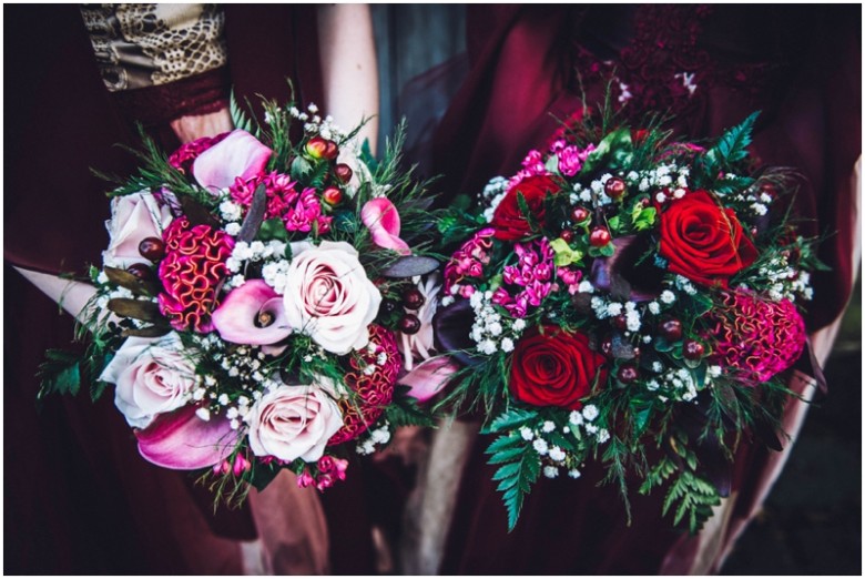 same sex wedding brides flowers