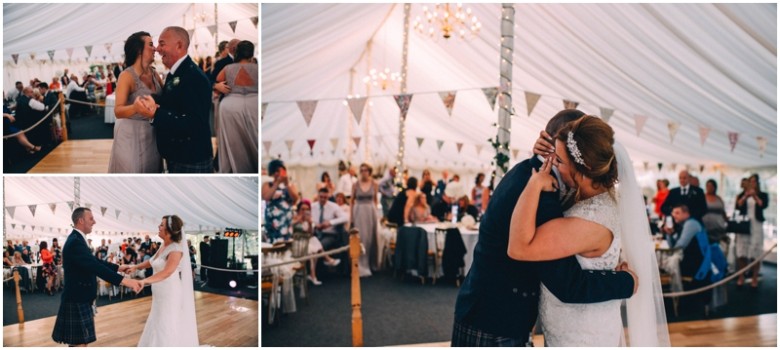 bride and grooms first dance