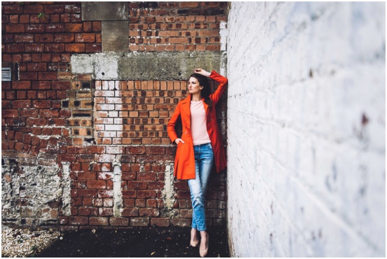 female model urban, natural light portrait image