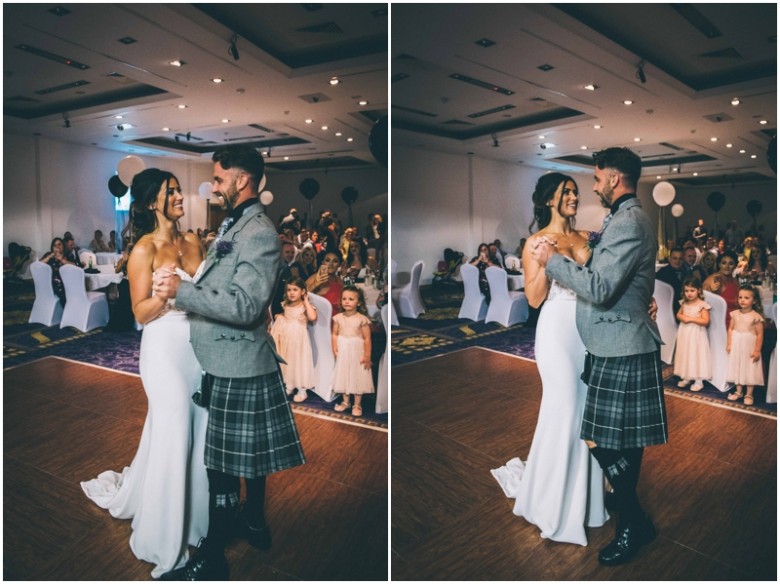 bride and groom first dance