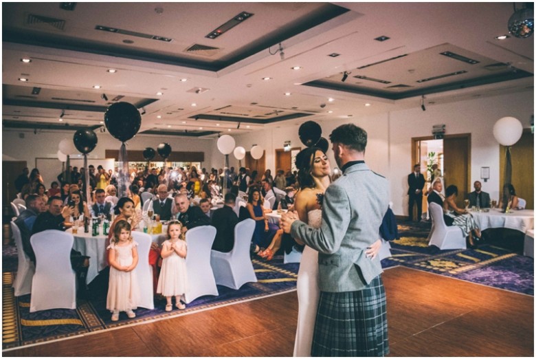 bride and groom first dance