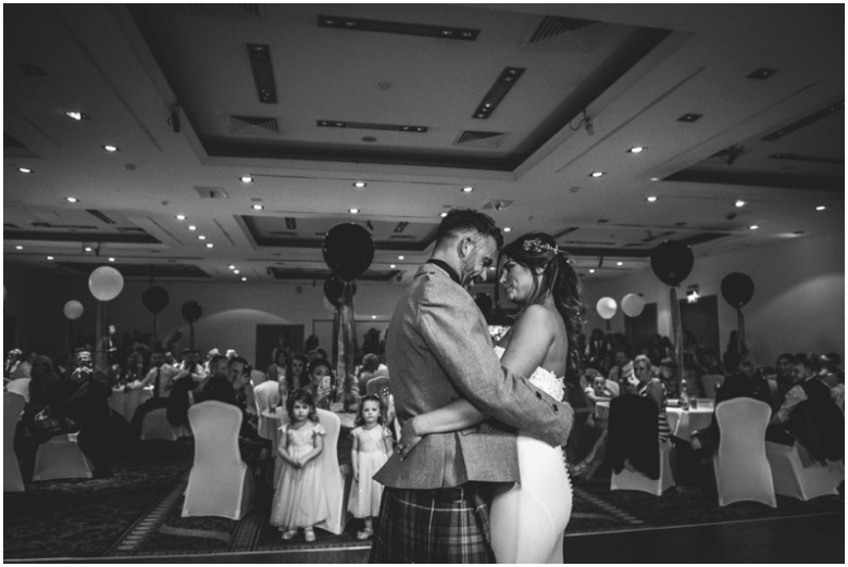 bride and groom first dance