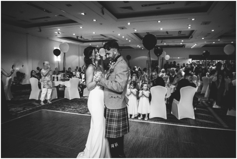 bride and groom first dance