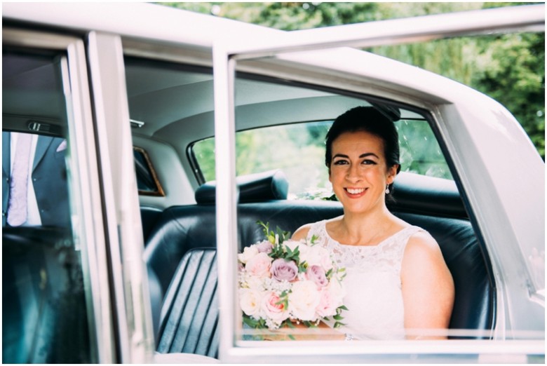 bride arriving for her wedding