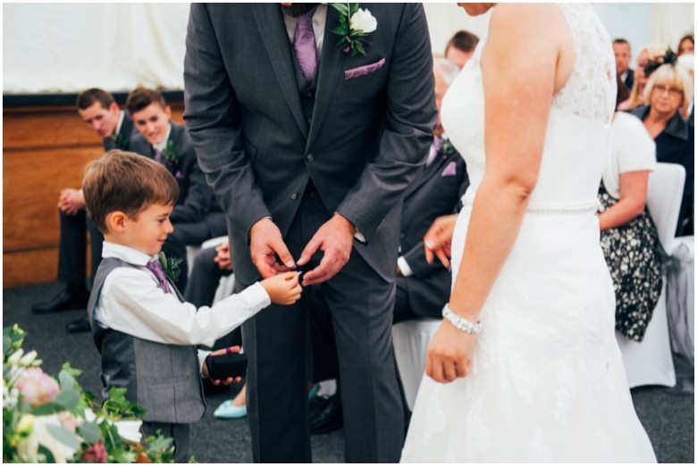 bride and groom getting married