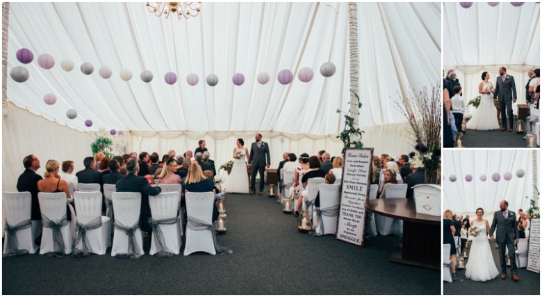 bride and groom getting married