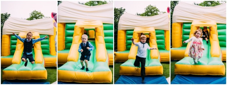 kids playing at a wedding