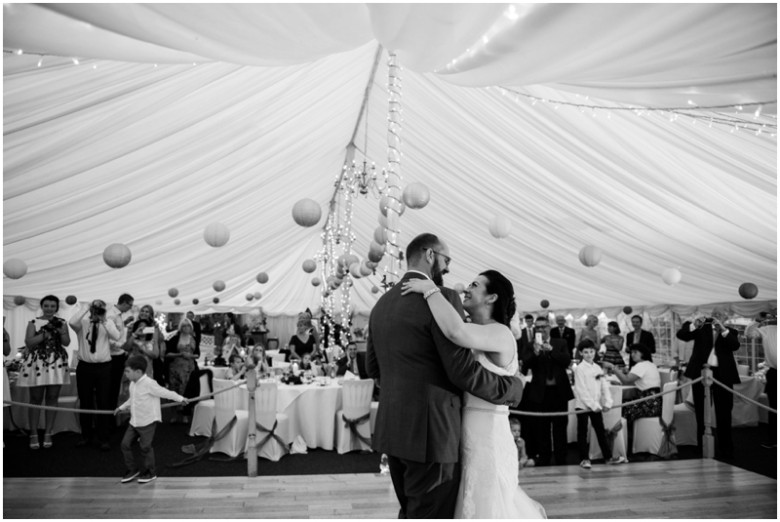 bride and groom first dance