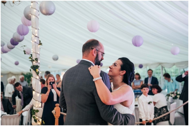 bride and groom first dance