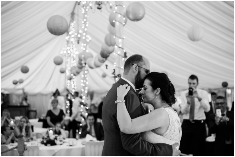 bride and groom first dance