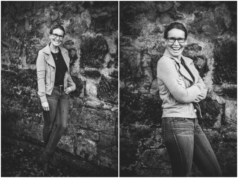 female model with glasses natural portrait