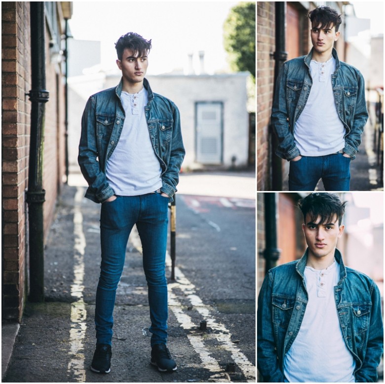 young male urban fashion photoshoot