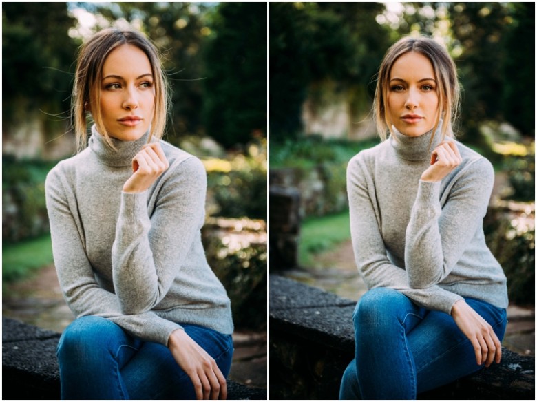 female model photographed in natural light 