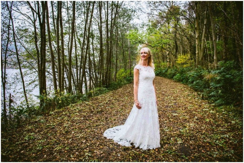 bride in her wedding dress