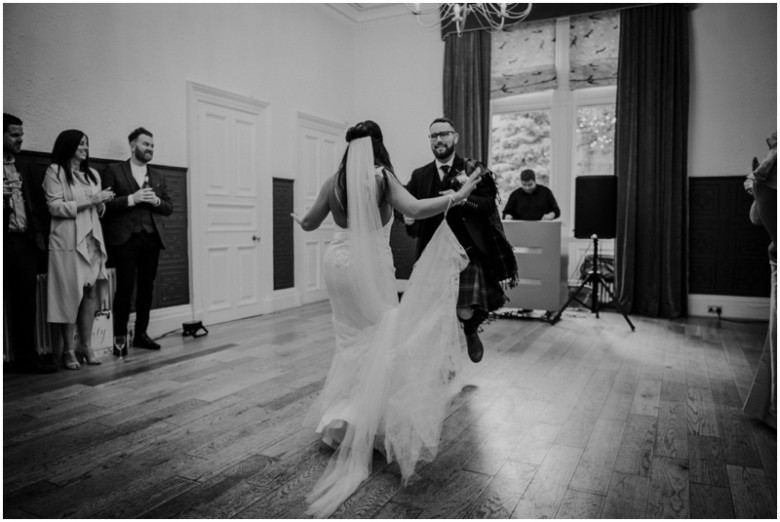 bride and grooms first dance