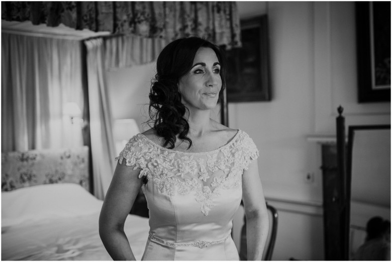 bride and her bridal party getting ready