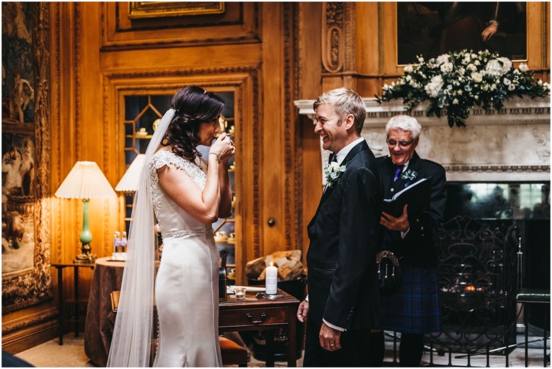 wedding ceremony for the bride and groom