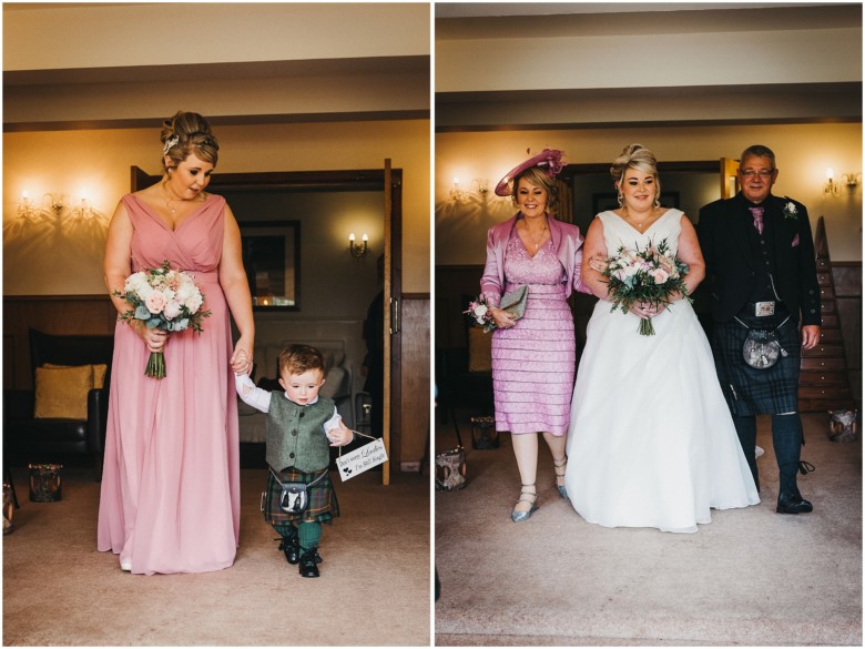 bride coming down the aisle