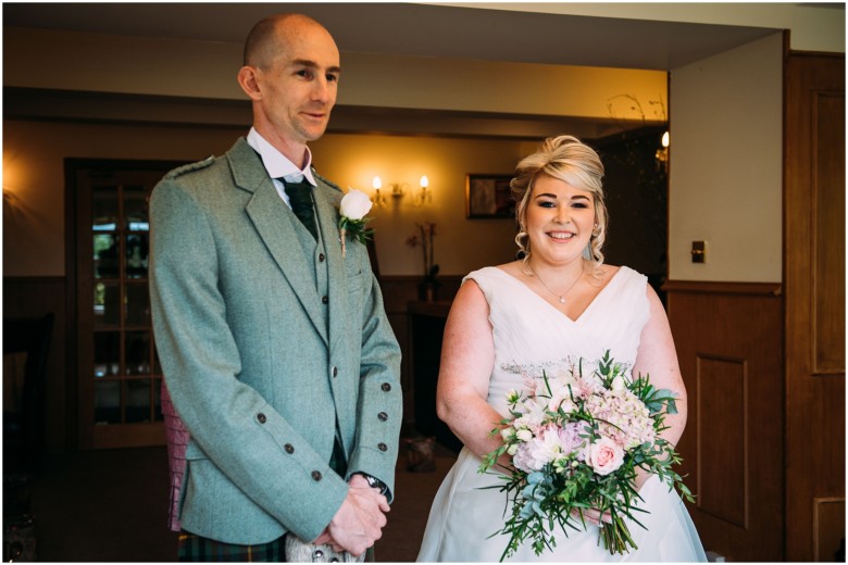 bride and groom getting married