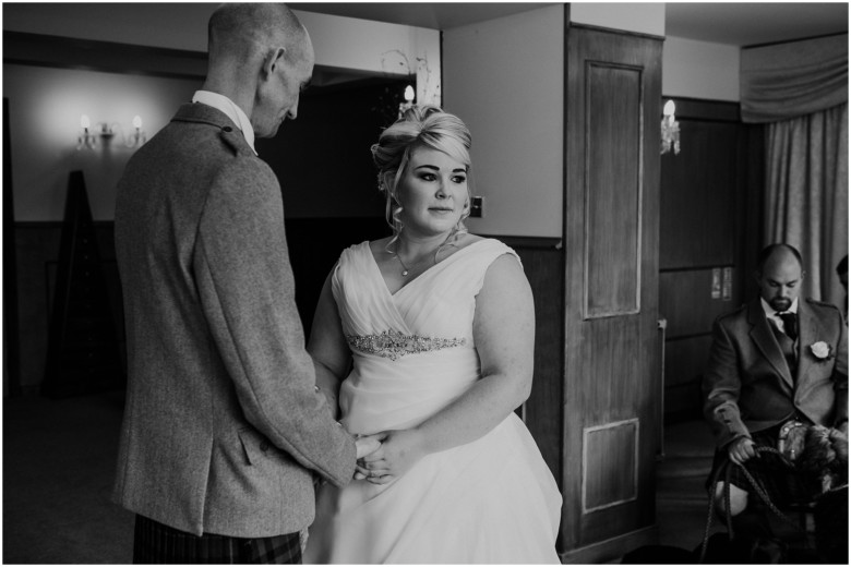 bride and groom getting married