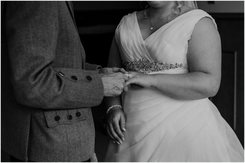 bride and groom getting married