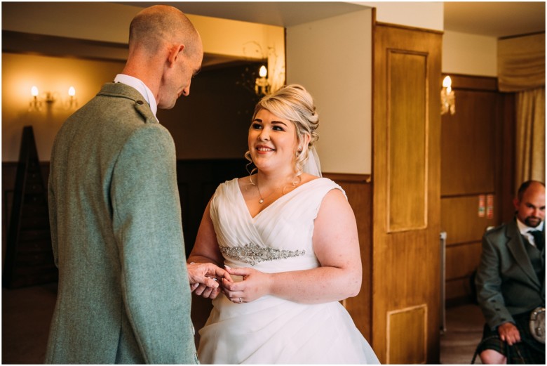 bride and groom getting married