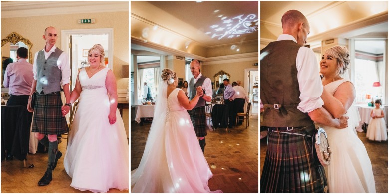 bride and grooms first dance