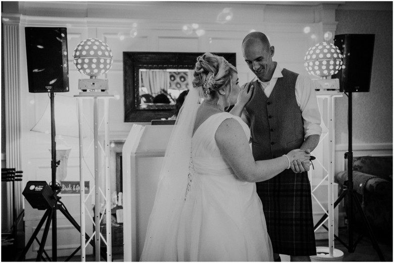 bride and grooms first dance