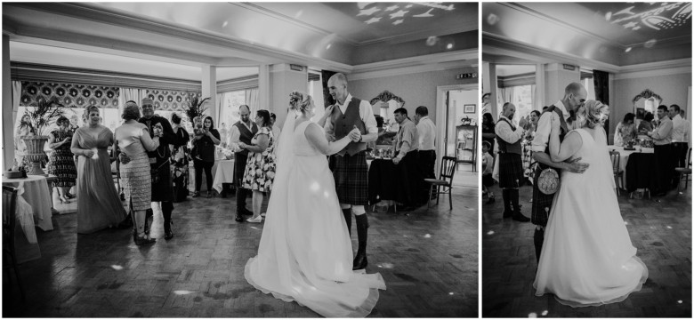 bride and grooms first dance