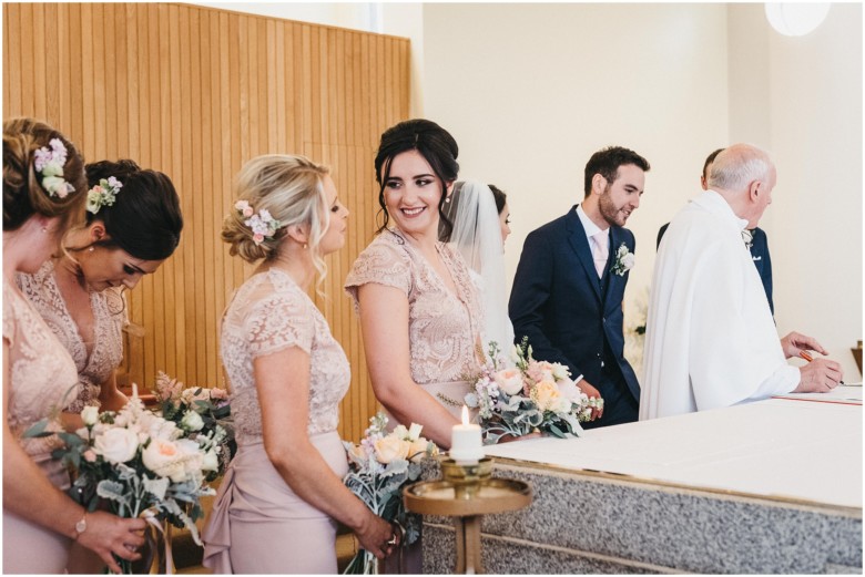 wedding ceremony in a church