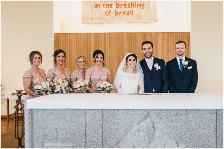 wedding ceremony in a church