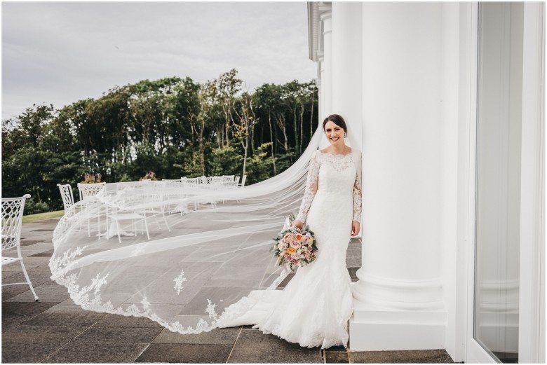 bride in her wedding dress