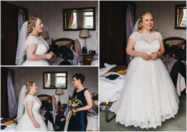 bride in her wedding dress