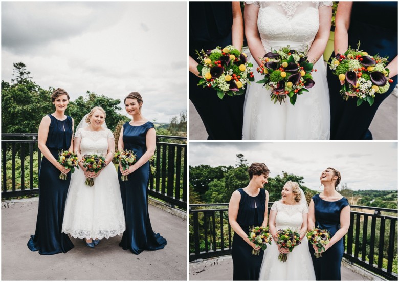 bride and her bridesmaids