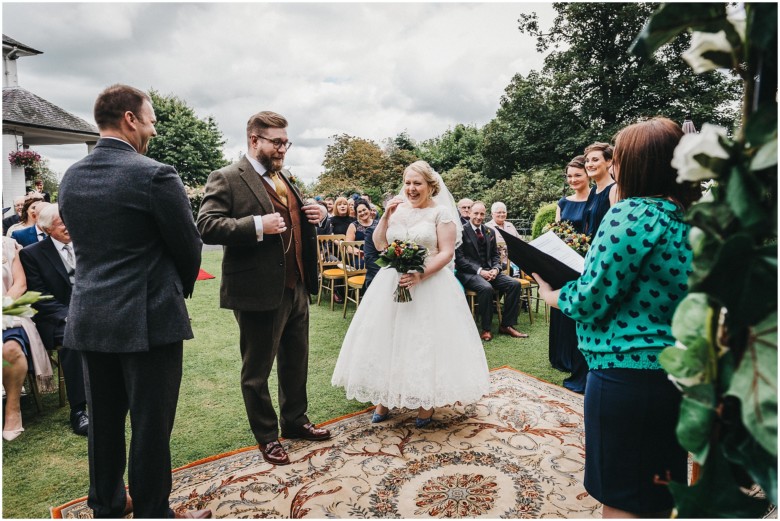 bride and groom at their wedding ceremony