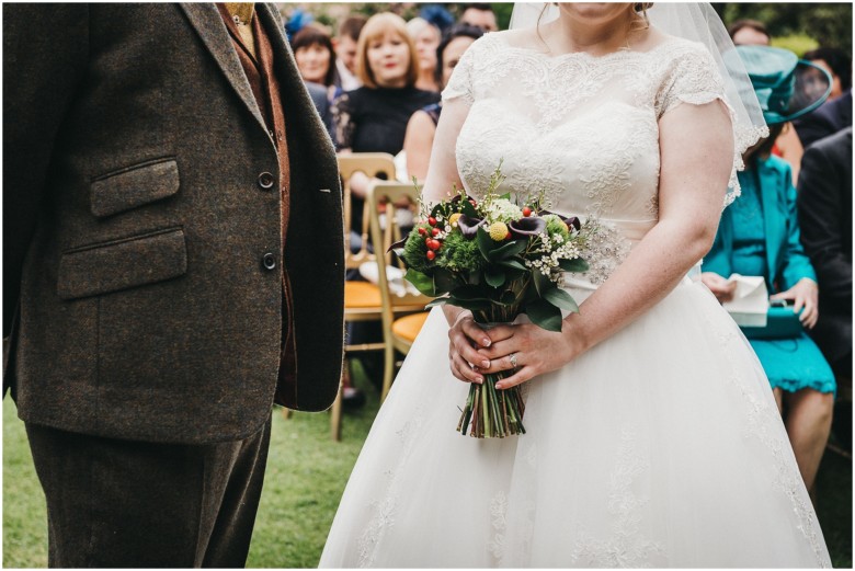 bride and groom at their wedding ceremony