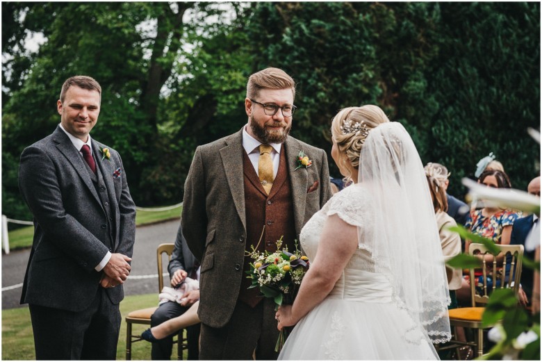 bride and groom at their wedding ceremony