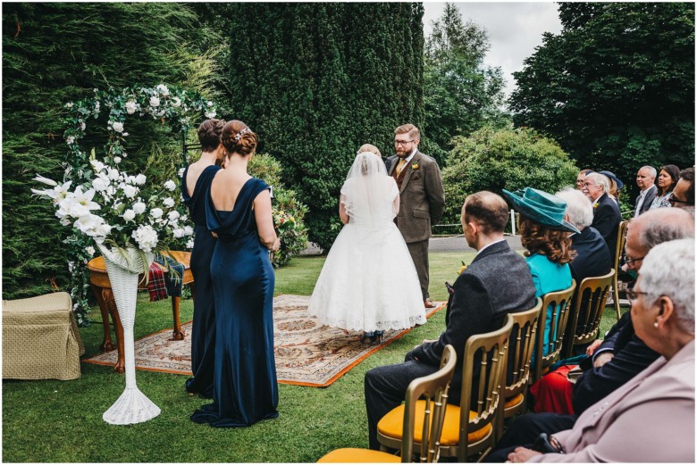 bride and groom at their wedding ceremony