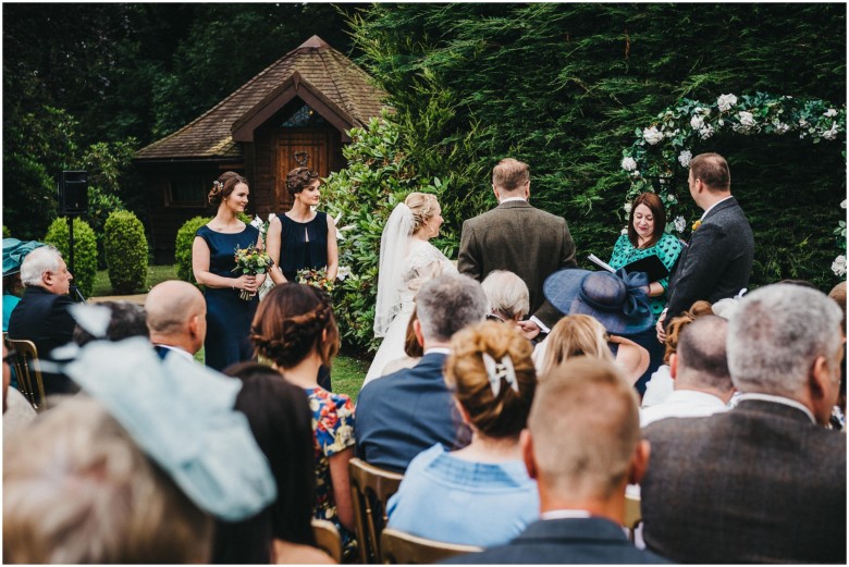 bride and groom at their wedding ceremony