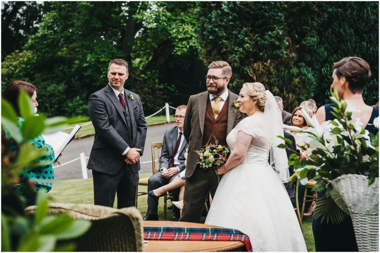 bride and groom at their wedding ceremony