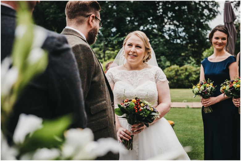 bride and groom at their wedding ceremony