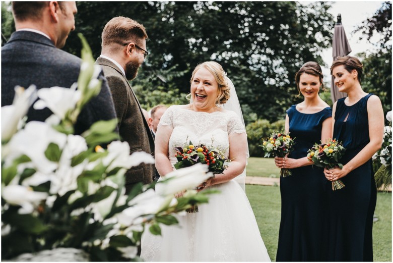 bride and groom at their wedding ceremony