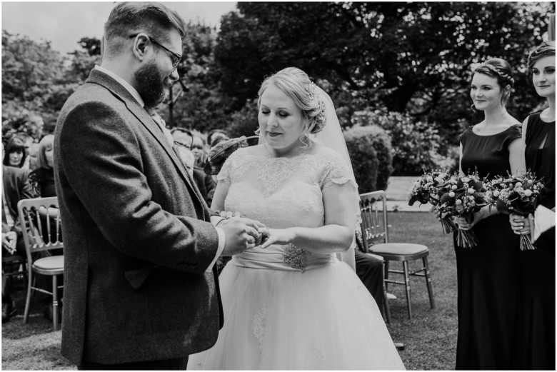 bride and groom at their wedding ceremony