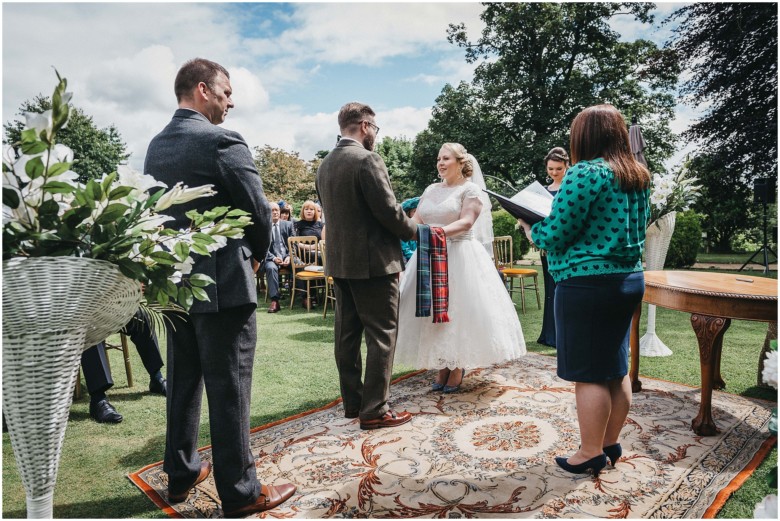 bride and groom at their wedding ceremony