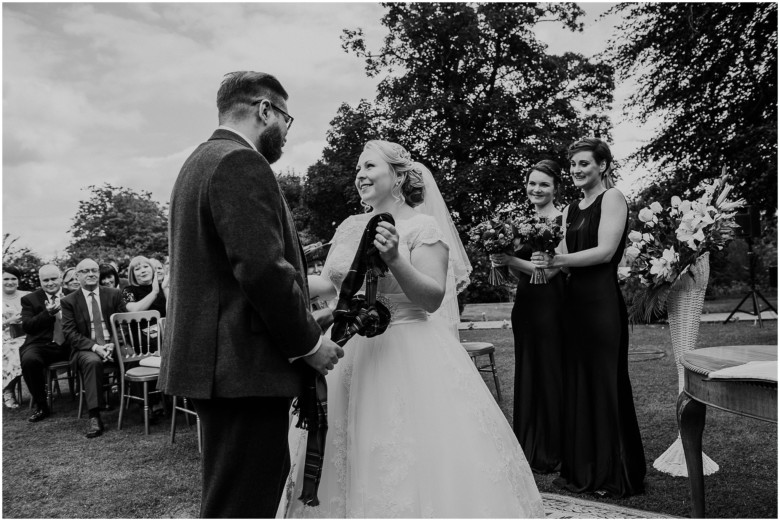 bride and groom at their wedding ceremony