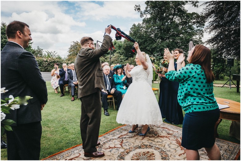 bride and groom at their wedding ceremony