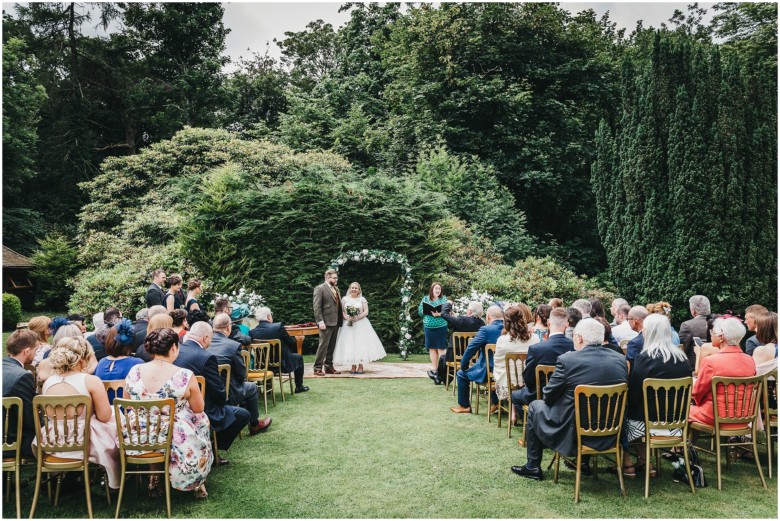 bride and groom at their wedding ceremony