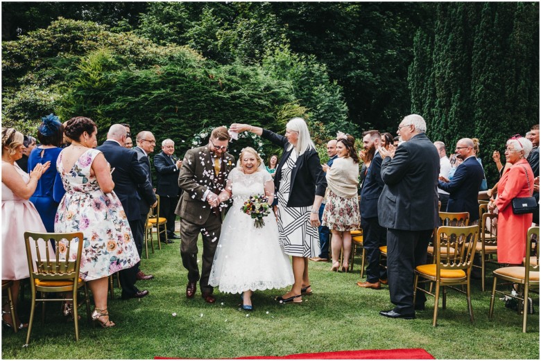 bride and groom at their wedding ceremony