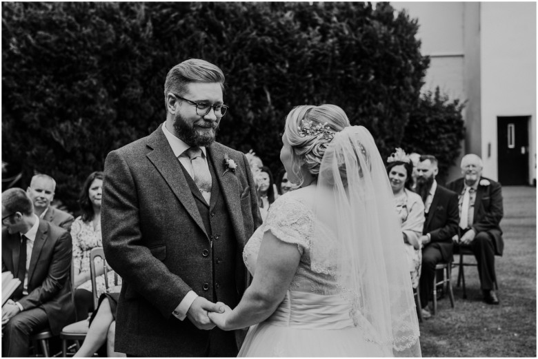 bride and groom at their wedding ceremony