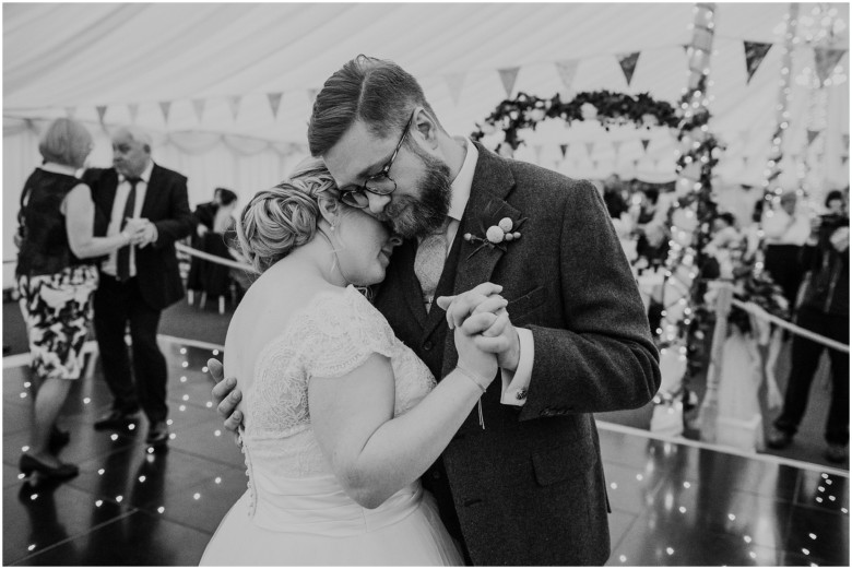 bride and grooms first dance